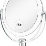 Double Sided 1X 15X Table Mirror Swivel Design