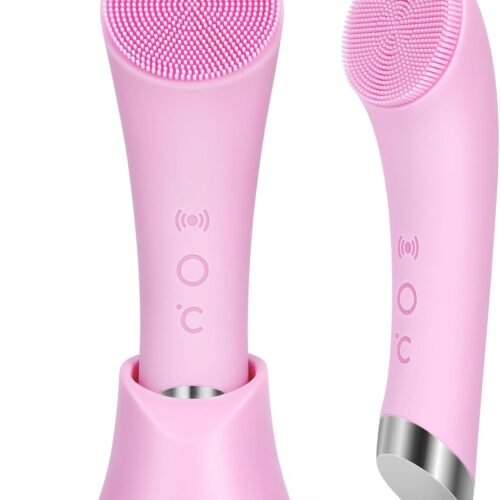 Facial Cleansing Brush with Vibration Levels and Heated Metal Head