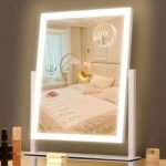 Gold Arched LED Mirror with 10X Magnifier