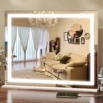 Green Desk Mirror with U Bracket Stand